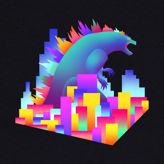 Neon City Godzilla by Alice_Wieckowska